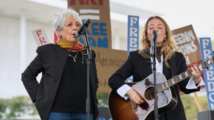 artists,-celebrities-protest-outside-kennedy-center-against-trump-takeover