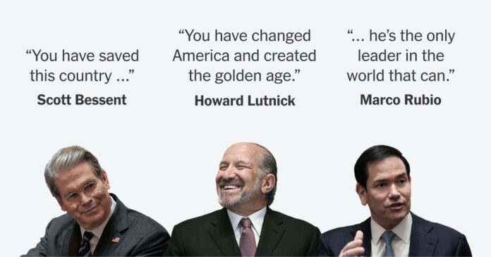 how-trump’s-cabinet-speaks-to-him:-praise,-accolades-and-lots-of-criticizing-opponents